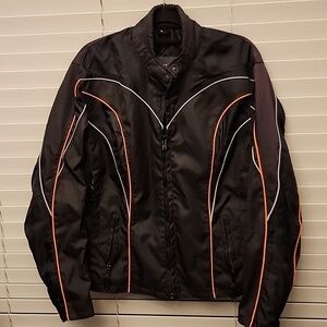 NWT NexGen SH1960 Women's Black Textile Jacket with Reflective Piping sz XXL